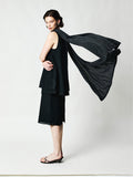 Wool Silk Hemp Knit Shawl | Oversized Wrap Width | Three-Ply Reinforced Edges | Women Accessories | MRS Studios
