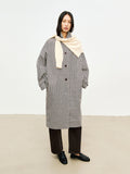 Pima Cotton Single-Breasted Trench Coat | Salt-Shrunk Plaid Texture | Lightweight Spring Layer | Women Coat | MRS Studios