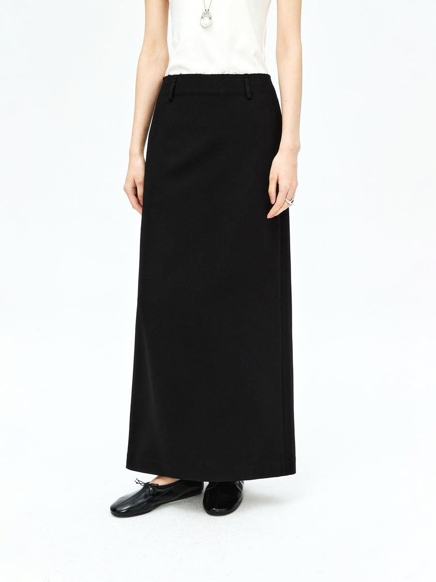 Acetate Tailored Pencil Skirt | Back Zip Slit | Midi to Long Length | Women Skirt | MRS Studios