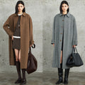 Moon Herringbone Wool Pimlico Coat | Single Breasted | British Moon Wool Tweed | Vintage Tweed Overcoat | MRS Studios