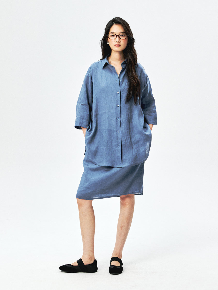 Japanese Linen Shirt, Skirt & Cropped Pants