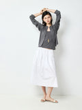 Snowflake Cotton Knit Camisole and Cardigan Set | Stand-Collar Cardigan | Embroidered-Edge Straps | Women Set | MRS Studios