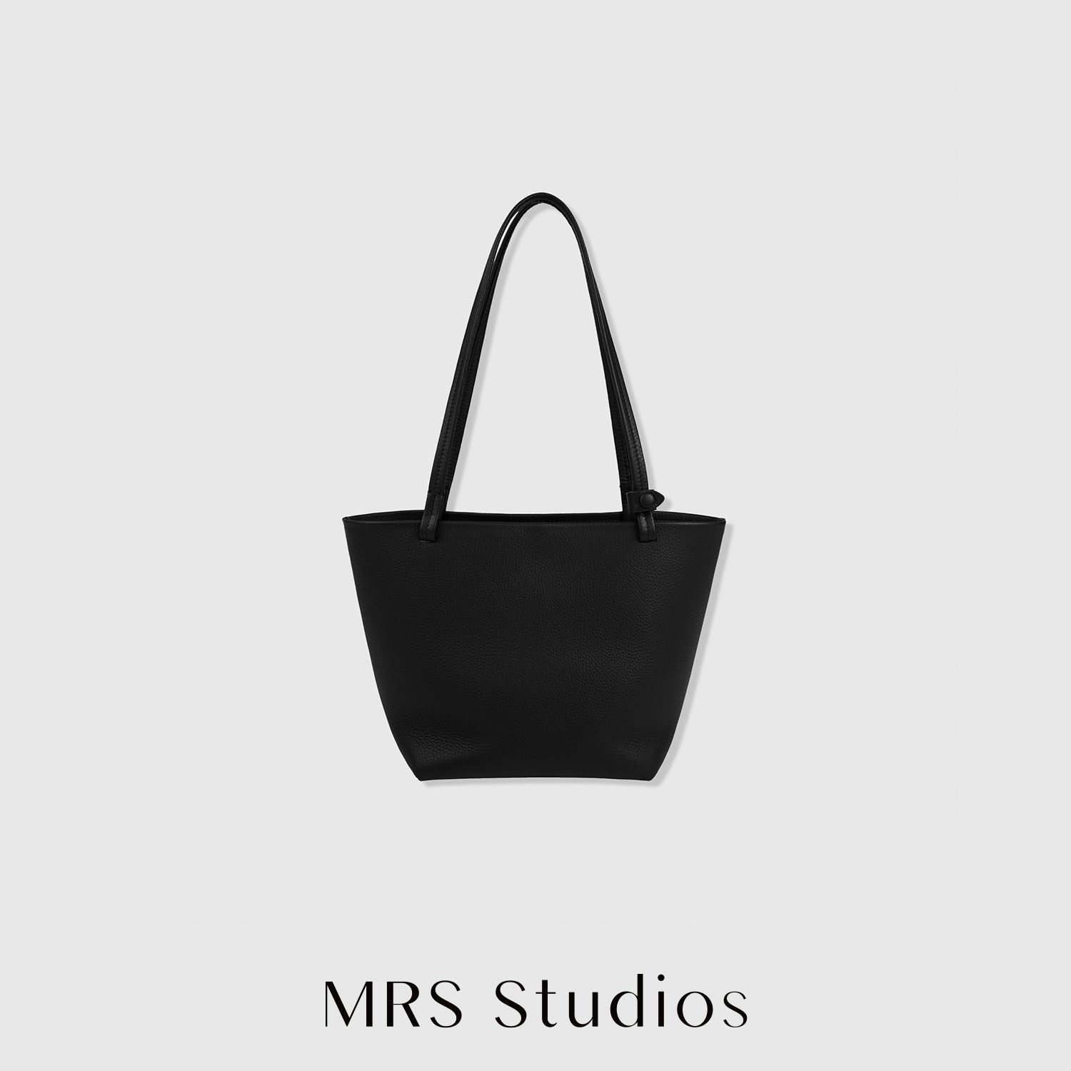 Calf Leather Litchi-Grain Tote | Minimalist Underarm Silhouette | Suede-Lined Interior | Women Bag | MRS Studios