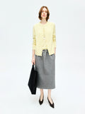 Consinee A-Grade Cashmere Cardigan | Faux Two-Piece Design | Double Layer Crew Neck | Women Knitwear | MRS Studios