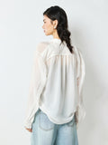 Lyocell Cupro Sheer Sun-Protection Shirt | Back-Shirred Detail | Micro-Crinkle Texture | Women Shirt | MRS Studios