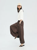 Sandwashed Cupro Lantern Pants | Matte Silk-Like Drape | Tapered Ankle Cuffs | Women Pants | MRS Studios