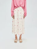 Japanese Triacetate Camisole and Skirt Set | Floral Digital Print | 45-Degree Bias-Cut A-Line | Women Set | MRS Studios
