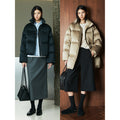 Minimalist 90% White Goose Down Puffer Jacket | Short & Mid-Length | Stand Collar | Women Down Coat | MRS Studios