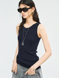 Tencel Cotton Silk Henley Tank | 2x2 Ribbed Texture | Mother-of-Pearl Buttons | Women Top | MRS Studios