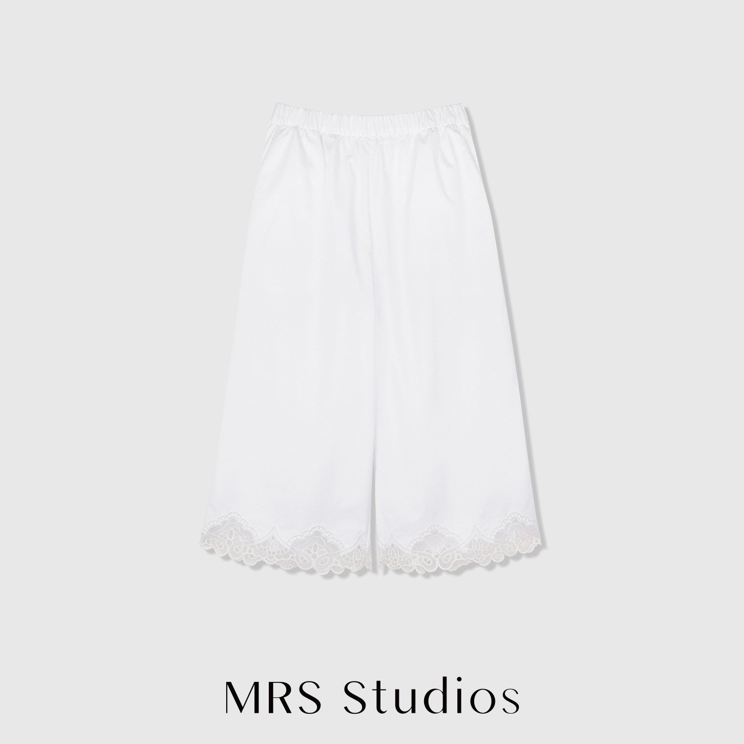Cotton Organza Embroidered Lace Collection | Skirt and Cropped Pants | Romantic Holiday Style | Women Bottoms | MRS Studios
