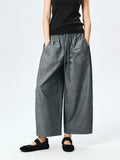 Pima Cotton & Silk Balloon Pants | Cocoon Drawstring Waist | Cropped 9/10 Length | Women Pants | MRS Studios