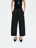 V-Back Straight Trousers | Hollow-Core Thermal Fabric | Slim 9/10 Length | Women Pants | MRS Studios