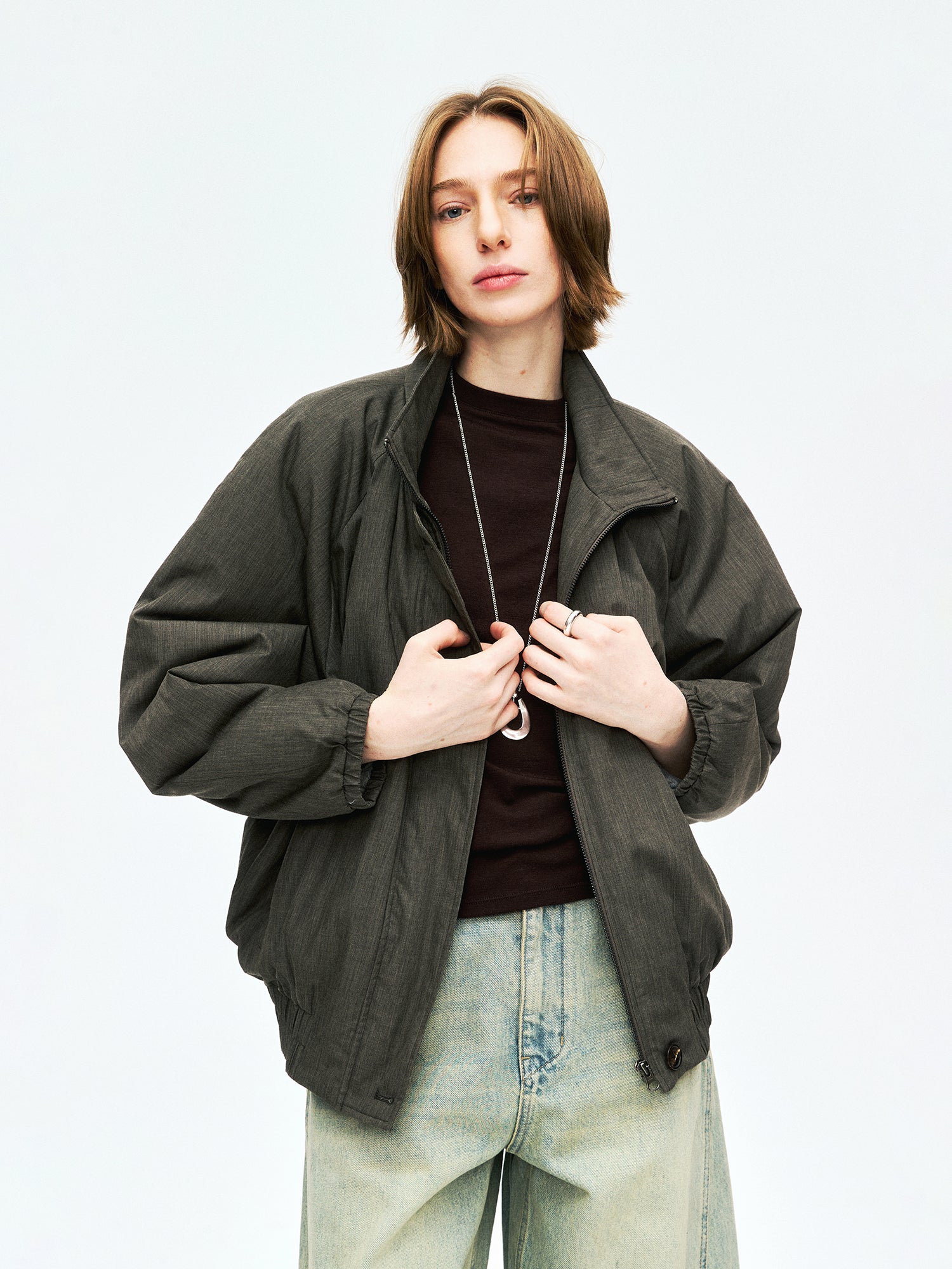 Lightweight Japanese Fabric Padded Jacket | Quilted Insulation and Knit Lining | Women Spring Jacket | MRS Studios