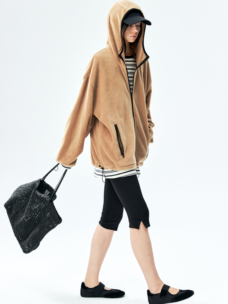 Japanese Double-Faced Fleece Hooded Jacket
