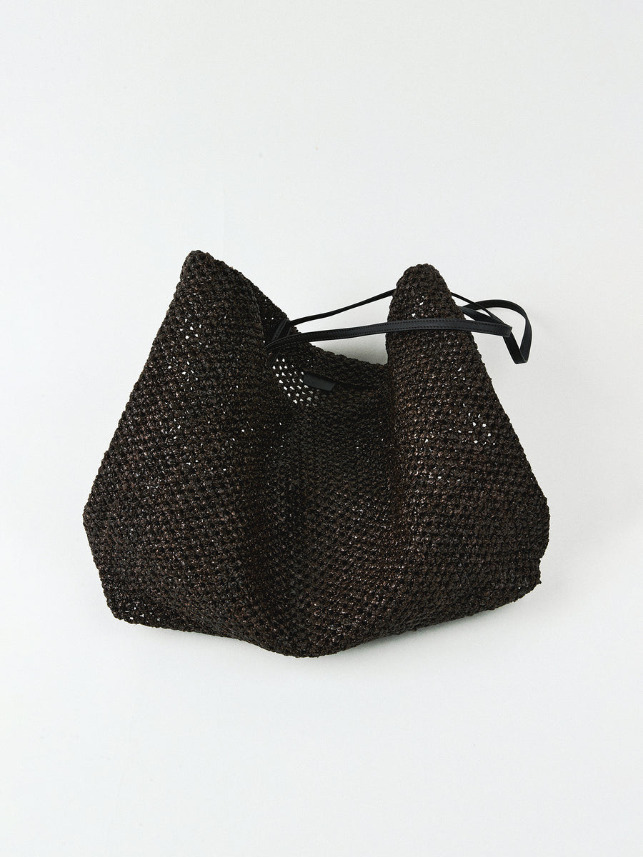 Hand-Woven Straw Tote | Lambskin Lining | Brass Hardware | Women Bag | MRS Studios