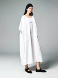 Japanese Omi Cotton Dress | Relaxed H-Line Silhouette | Ankle-Length Robe Cut | Women Dress | MRS Studios