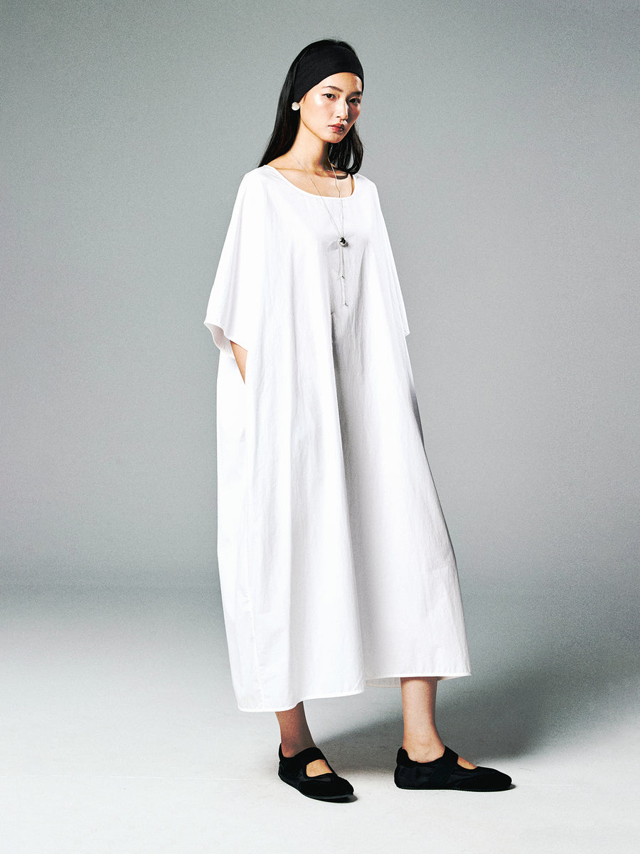 Japanese Omi Cotton Dress | Relaxed H-Line Silhouette | Ankle-Length Robe Cut | Women Dress | MRS Studios