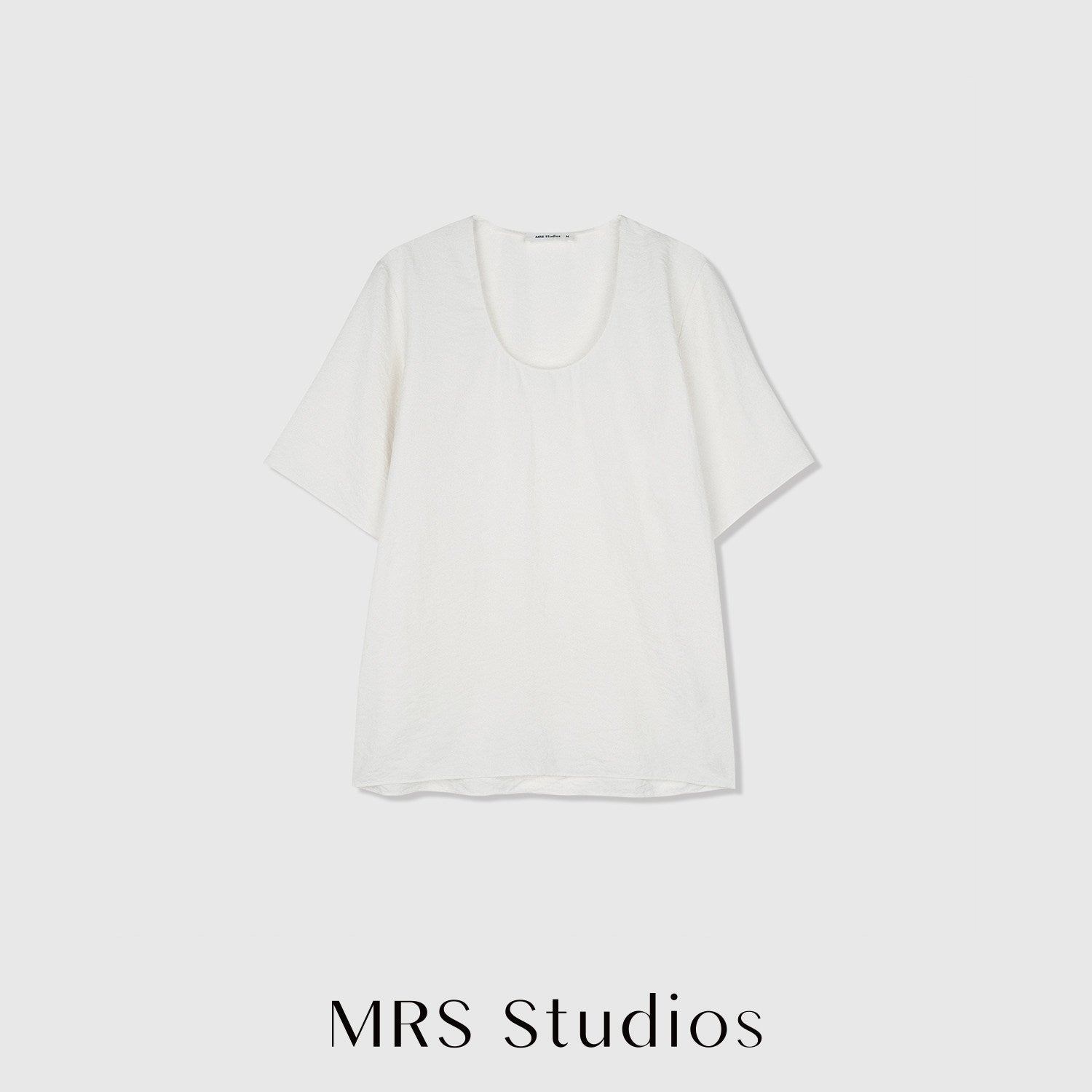 Dry Silk Mulberry Silk Short-Sleeve Top | Egg-Shaped Neckline | Minimalist Relaxed Cut | Women Top | MRS Studios