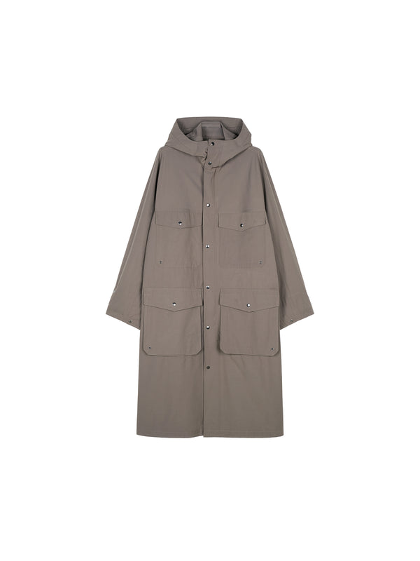 Long Hooded Utility Coat | Cotton-Polyester Blend | Water-Resistant Layer | Women Coat | MRS Studios