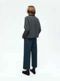 Eco-Wash Wide Leg Cropped Jeans | Fleece Lined | Shifted Side Seam Design | Women Jeans | MRS Studios
