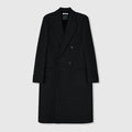 Italian ANGELICO 100% Wool Long Coat | Double-Breasted Tailored Overcoat | Timeless Minimalist Design | MRS Studios