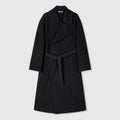 Long Alpaca Wool Blend Coat | Double Breasted | Loose Fit with Wide Lapel | Women Coat | MRS Studios