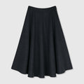 Herringbone Wool A-Line Midi Skirt | Structured Flared Silhouette | High-Waist Design | Women’s Skirt | MRS Studios