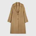 Wool Cashmere Double-Faced Coat | Minimal Cocoon Silhouette | Rounded Scarf | Long Wool Coat | MRS Studios