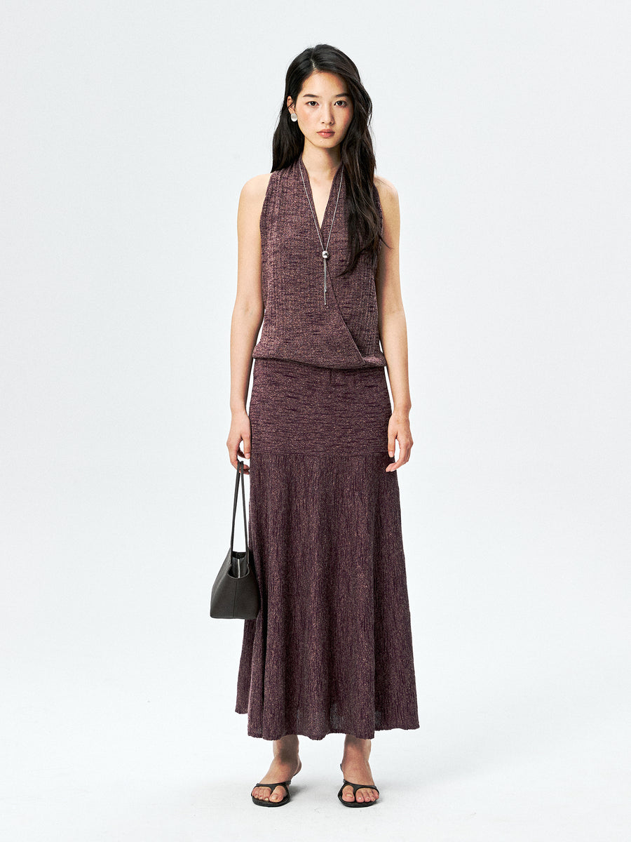 Linen Blend Knit Tank, view 3