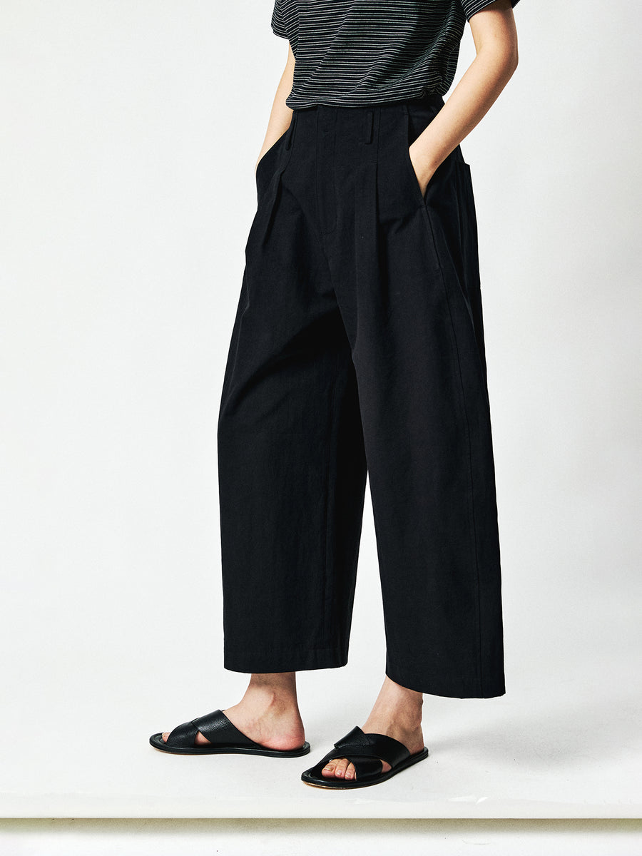 Cotton Hemp Cocoon Trousers, view 2