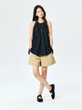 Eco Cellulosic-Blend Halter Tank & Balloon-Pant Set | Tie Neckline | Cuffed Hem | Women Set | MRS Studios