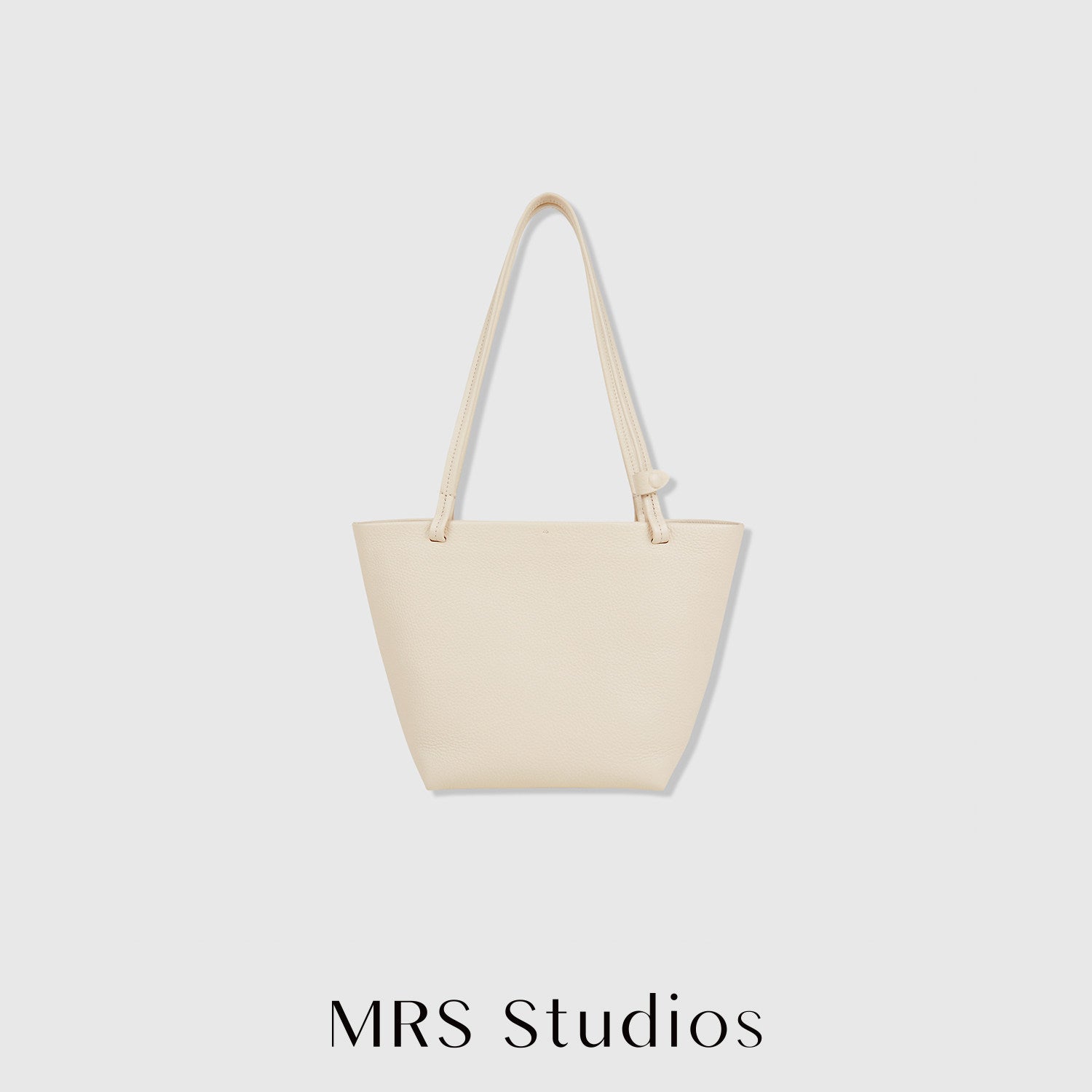 Calf Leather Litchi-Grain Tote | Minimalist Underarm Silhouette | Suede-Lined Interior | Women Bag | MRS Studios