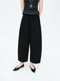 Knit Air Fabric 9/10 Balloon Pants | Elastic Waist | Women Trousers | MRS Studios