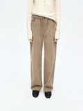Relaxed Corduroy Long Pants | Elastic Waist Vintage Slimming Silhouette | Women Trousers | MRS Studios