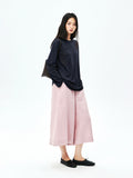 Lyocell Snowflake-Texture Top | Relaxed H-Line Cut | Semi-Sheer Long Sleeve | Women Top | MRS Studios