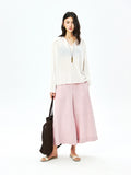Linen Cotton Hooded Sun-Protection Overshirt | Drop-Shoulder Relaxed Fit | V-Neck Ribbed Cuff | Women Top | MRS Studios