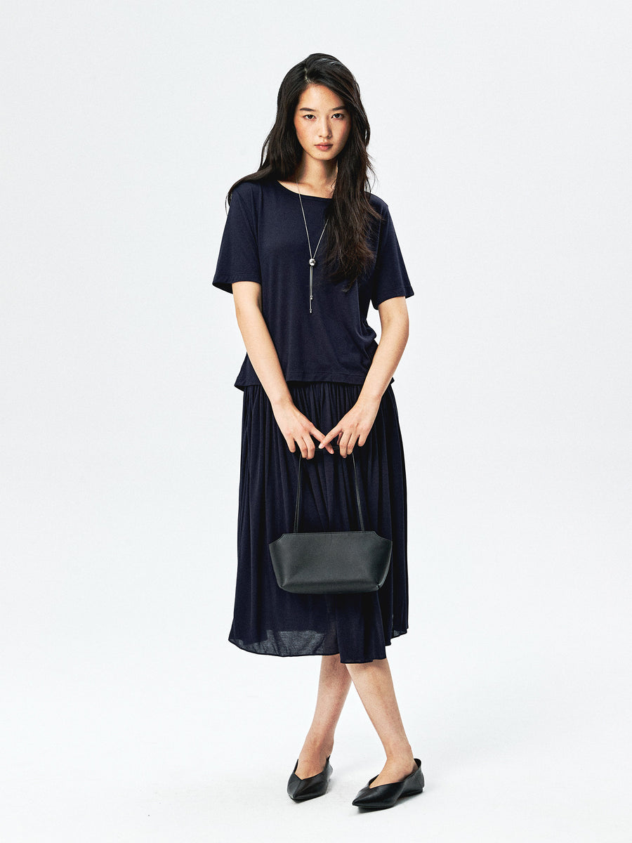Modal Silk Tee & Full Skirt, view 4