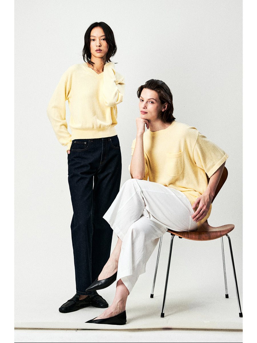 Brushed Cotton Knit Tee, Long Sleeve Tee & Cardigan, view 3