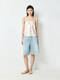 Japanese Triacetate Camisole and Skirt Set | Floral Digital Print | 45-Degree Bias-Cut A-Line | Women Set | MRS Studios
