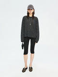 Linen Cotton Fine Stripe Knit Cover-Up | Airy Breathable Weave | Drop Shoulder Relaxed Fit | Women Top | MRS Studios