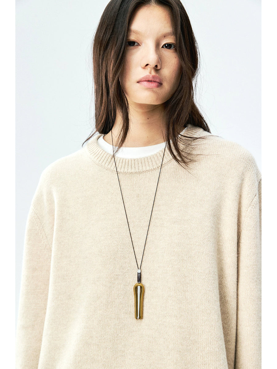 Brass Jaw Harp Pendant Necklace, view 3