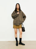 Reversible Nylon Utility Jacket | Japanese Plaid Cotton Reverse | Two-Way Workwear Design | Women Jacket | MRS Studios