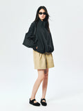 Paper-Touch Nylon Jacket | Crinkle Texture | Water-Repellent | Women Jacket | MRS Studios