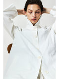 Cotton Hemp Single-Breasted Trench Coat | Raglan Sleeve | Convertible Collar | Women Coat | MRS Studios