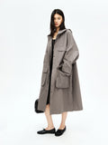 Long Hooded Utility Coat | Cotton-Polyester Blend | Water-Resistant Layer | Women Coat | MRS Studios
