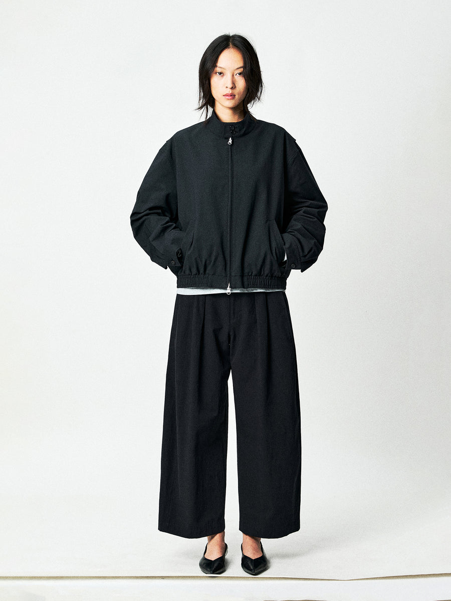 Oxford-Texture Harrington Jacket, view 3