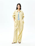 Japanese Yarn-Dyed Stripe Shirt and Shorts Set | Camellia-EX Cotton Finish | Resort Oversized Fit | Women Set | MRS Studios