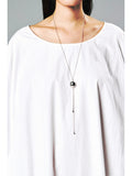 Rhodium-Plated Necklace | Polished Slider Clasp | Double Snake Chain | Women Accessories | MRS Studios