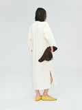 Dry Silk Mulberry Silk Shirt Dress | Asymmetric Front Placket | Side Slit and Belt | Women Dress | MRS Studios