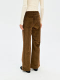 High-Waist Corduroy Straight Trousers | Vintage Cotton-Blend Corduroy | Relaxed Tailored Fit | Women Pants | MRS Studios